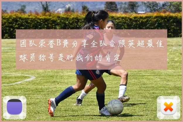 团队荣誉B费分享全队合照英超最佳球员称号是对我们的肯定